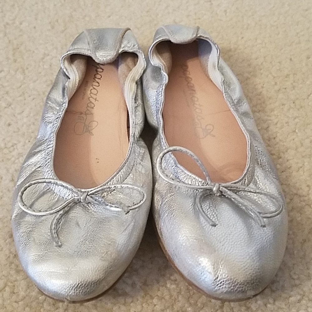 Girls leather ballerinas